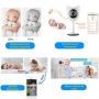 Видеоняня BabySmile Kitty Mini (датчик движения, датчик плача, ночное видение, порт SD карты до 128Гб, HD 1080P*2MPX, двухсторонняя связь)