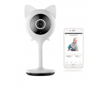 Видеоняня BabySmile Kitty Mini (датчик движения, датчик плача, ночное видение, порт SD карты до 128Гб, HD 1080P*2MPX, двухсторонняя связь)