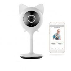 Видеоняня BabySmile Kitty Mini (датчик движения, датчик плача, ночное видение, порт SD карты до 128Гб, HD 1080P*2MPX, двухсторонняя связь)