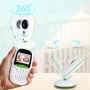 Видеоняня BabySmile Monkey (таймер кормления ребенка, датчик температуры, LCD дисплей размером 2", ночное видение, активация голосом, 8 колыбельных)