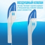 Детская панорамная маска для дайвинга и снорклинга BabySmile Black and Blue (черно-голубая, панорама 180, клапан системы "поплавок")