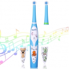 Детская электрическая зубная щетка BabySmile Kids (2 сменные насадки для детей, 8800 оборотов в мин., музыкальный таймер на 4 мелодии, эргономичная ручка) 