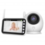 Видеоняня BabySmile Oko (LCD дисплей размером 4,3, датчик температуры помещения, ночное видение, активация голосом, высокочувствительный микрофон, динамик, таймер кормления, 8 колыбельных мелодий)
