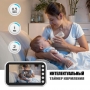Видеоняня BabySmile Oko (LCD дисплей размером 4,3, датчик температуры помещения, ночное видение, активация голосом, высокочувствительный микрофон, динамик, таймер кормления, 8 колыбельных мелодий)