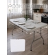 Стол раскладной кухонный WhiteClassic 180×70×74 см белый складной обеденный (столешница HDPE, стальной каркас)